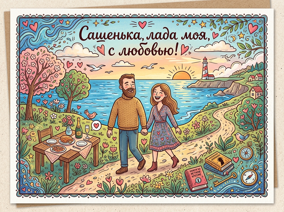 Открытка для Саша