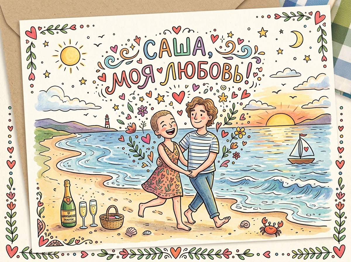 Открытка для Саша