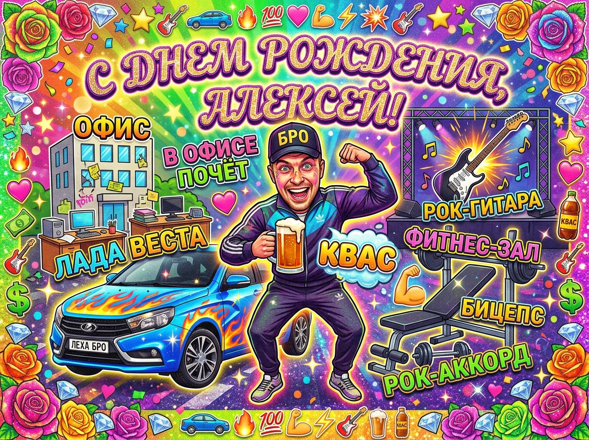 Открытка для Алексей