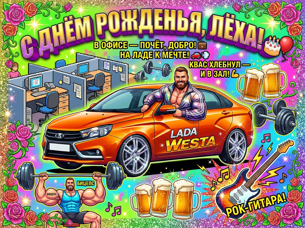 Открытка для Алексей