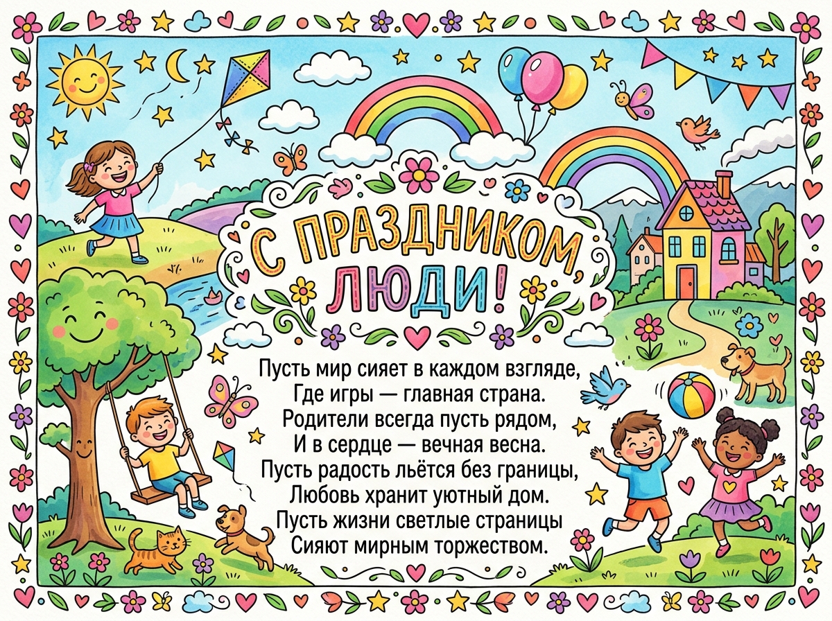 Открытка для Люди