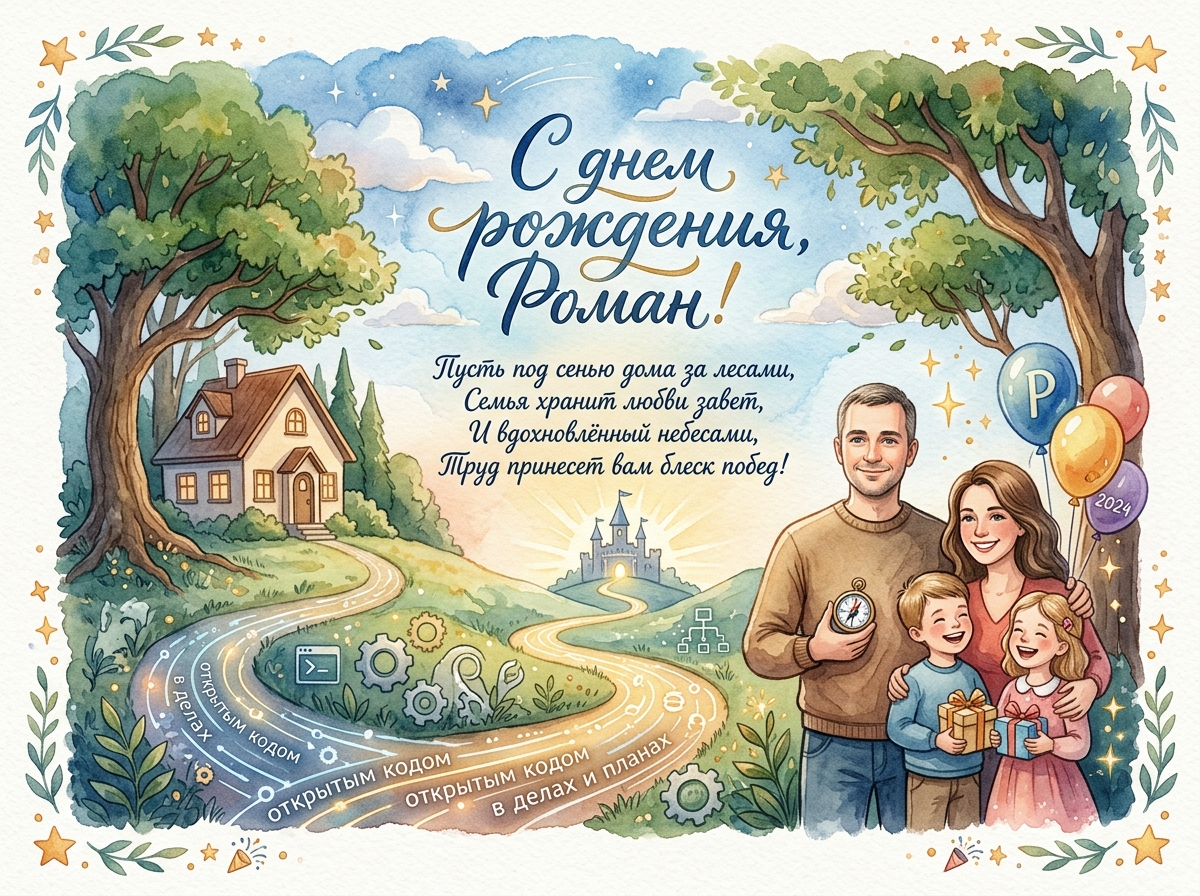 Открытка для Роман