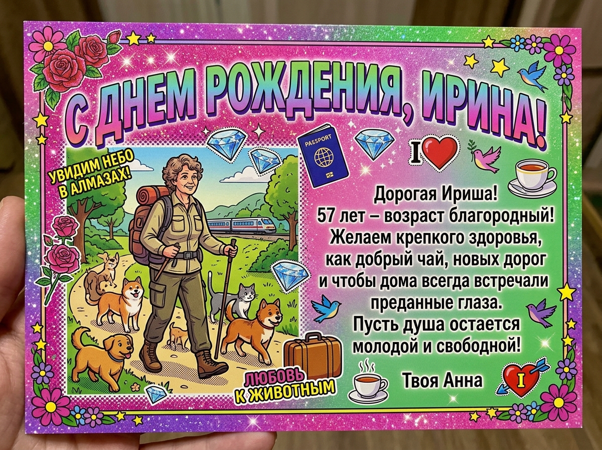 Открытка для Ирина