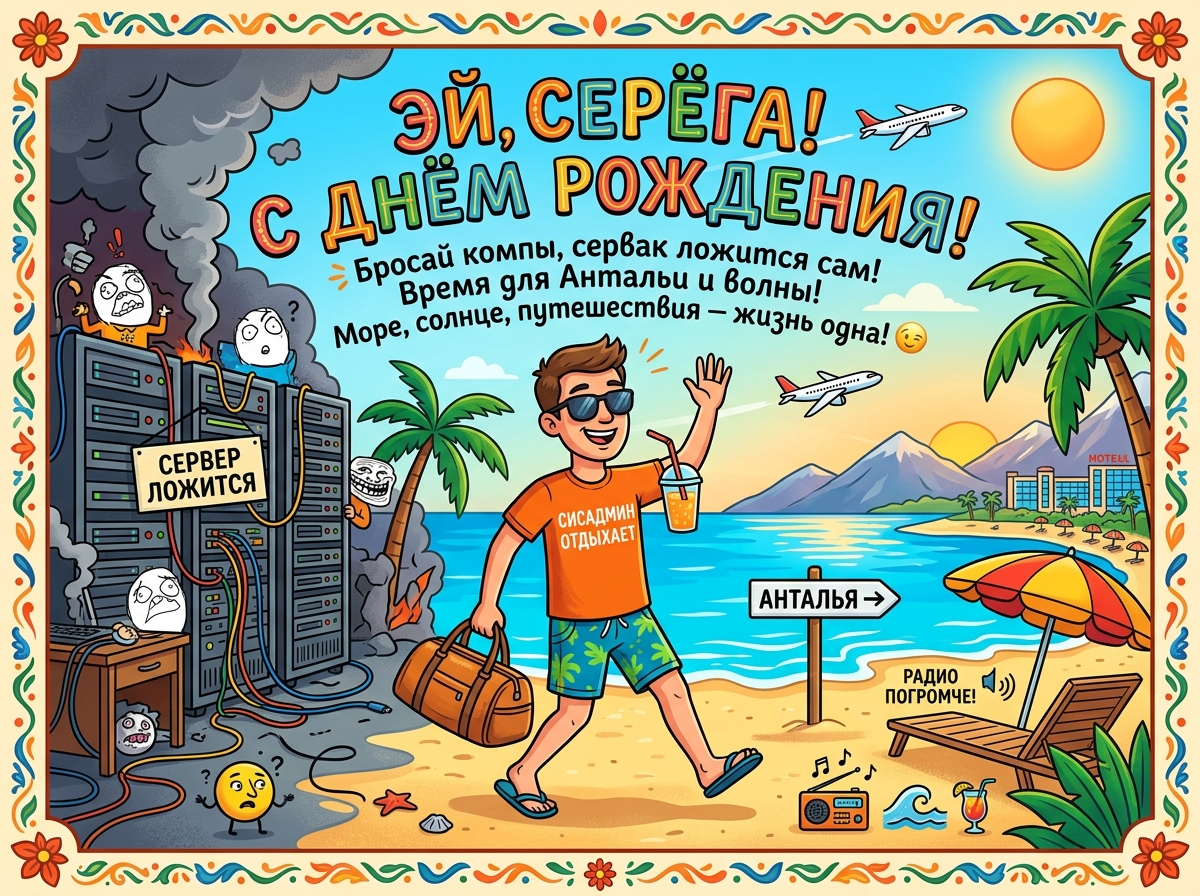 Открытка для Сергей