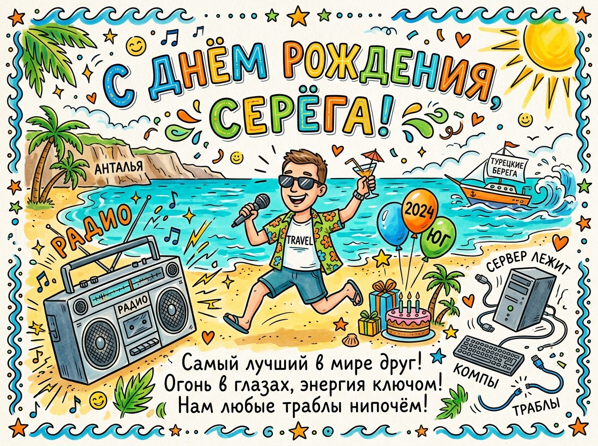 Открытка для Сергей