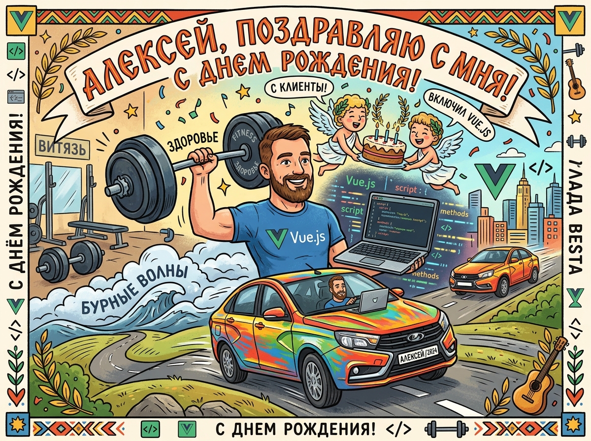 Открытка для Алексей