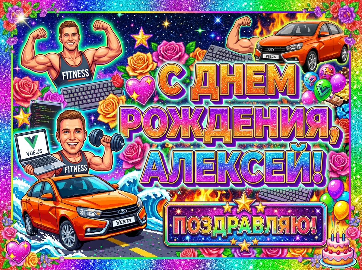 Открытка для Алексей