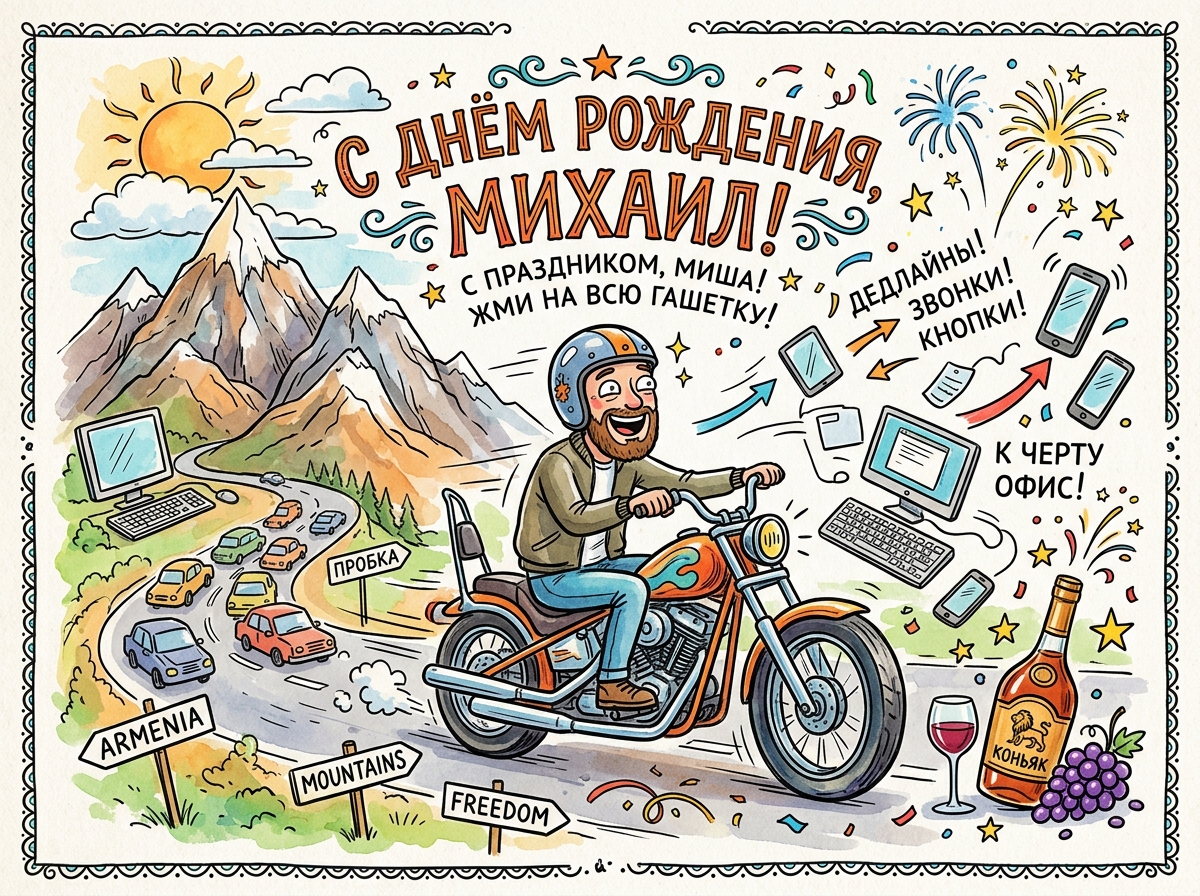 Открытка для Михаил