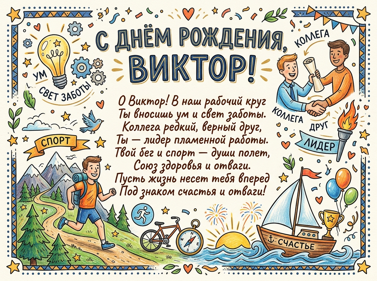 Открытка для Виктор