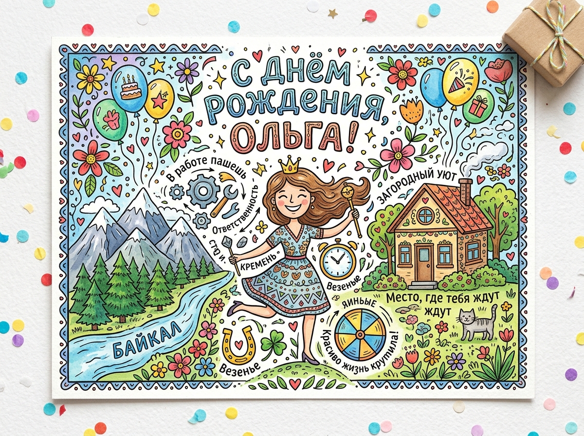 Открытка для Ольга